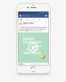 Facebook Video Post Lemon On Phone Mockup - Iphone, HD Png Download, Free Download