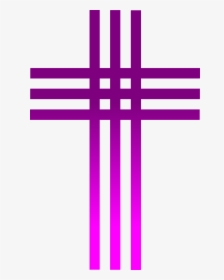 Purple Cloth Covered Easter Cross Clipart Transparent - Lenten Cross Clip Art, HD Png Download, Free Download
