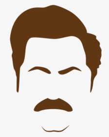 Ron Swanson - - Ron Swanson Mustache Clipart, HD Png Download, Free Download