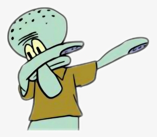 Squidward Dab Sticker Thestickiestickers - Calamardo Dab Png, Transparent Png, Free Download