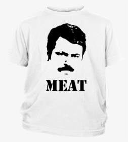 Ron Swanson Meat Youth Shirt - La-96 Nike Missile Site, HD Png Download, Free Download