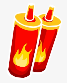 Club Weapon Graphics Illustrations - Club Penguin Hot Sauce, HD Png Download, Free Download