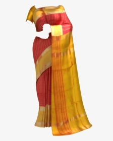 Red With Golden Yellow Border Mahanati Style Uppada - Uppada Sarees With Mahanati Checks, HD Png Download, Free Download