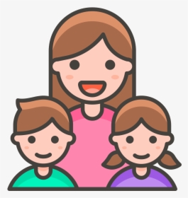 344 Family Woman Girl Boy - Familia Emoji Png, Transparent Png, Free Download