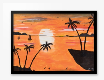 Sunset - Painting, HD Png Download, Free Download