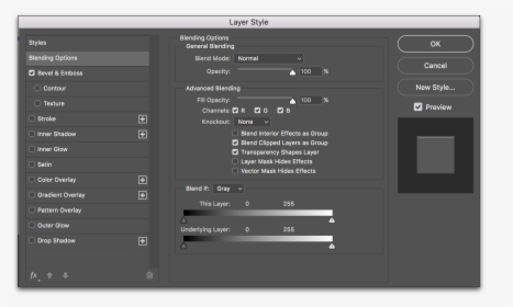 Photoshop Layer Style Panel, HD Png Download, Free Download