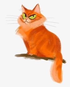 Sphynx Cat Snowshoe Cat Kitten Drawing Illustration - Orange Cat Cartoon Png, Transparent Png, Free Download