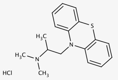 Structure For Promethazine Hydrochloride - Promethazin Hcl Struktur, HD Png Download, Free Download