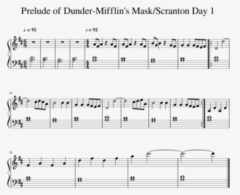 Dunder Mifflin Song Piano Sheet Music, HD Png Download, Free Download