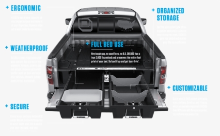 Decked Bed Drawer Slides - Decked Truck Bed Storage System, HD Png Download, Free Download