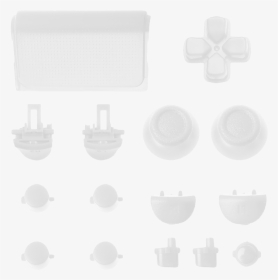 Playstation 4 Controller V2 Button Set White Ps4 - Cross, HD Png Download, Free Download
