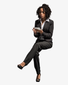Cutout Woman Sitting People Cutout, Cut Out People, - People Sitting Cutout, HD Png Download, Free Download