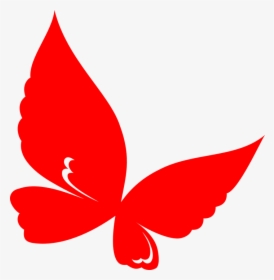 Butterfly, Art, Red, Wings, Spring - Red Butterfly Clip Art, HD Png Download, Free Download