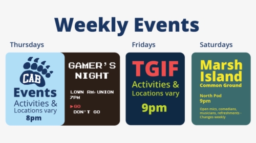 Weekly Events Graphic - Human Action, HD Png Download, Free Download