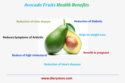 Clip Art Avocado Fruits And Nutritional - Avocado, HD Png Download, Free Download
