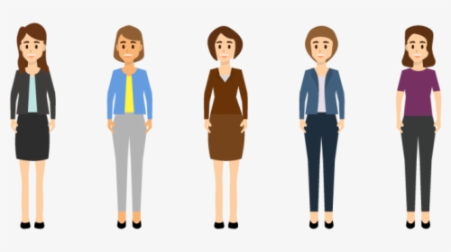Businesswoman Character In Different Poses Set - Mujeres Emprendedoras Png Vector, Transparent Png, Free Download