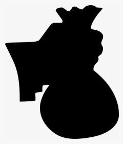 Money Bag Silhouette Png, Transparent Png, Free Download