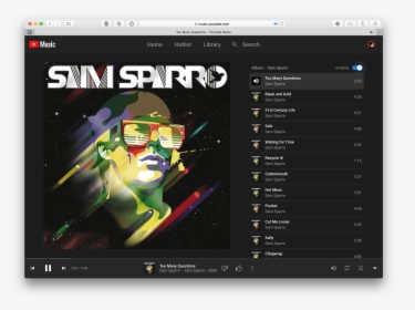 Player On Youtube Music - Sam Sparro Sam Sparro Album, HD Png Download, Free Download