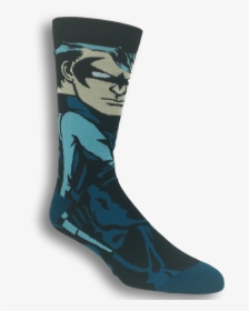 Dc Comics Nightwing 360 Superhero Socks - Sock, HD Png Download, Free Download