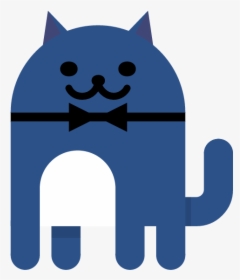 Dark Blue Cat From Android Nougat Easter Egg - Android Easter Egg Cats, HD Png Download, Free Download
