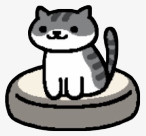 Pickles Sitting On The Black And White Cushion - Neko Atsume Cat Gifs, HD Png Download, Free Download