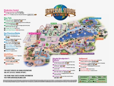 Universal Studios Florida Map 2017 Pdf, HD Png Download, Free Download