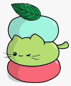 Mochi Cat Neko Kitty Chibi Weeb Cake Japan Clipart - Chibi Mochi Cats, HD Png Download, Free Download