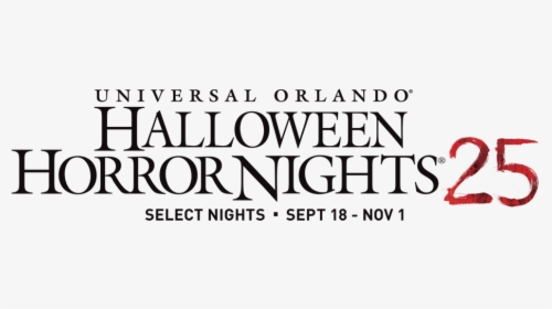 Halloween Horror Nights 25 Logo 2015 Universal Orlando - Halloween Horror Nights, HD Png Download, Free Download