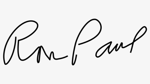 Signatures Samples Png - Ron Paul Signature, Transparent Png, Free Download