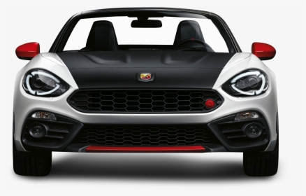 Black And White Fiat 124 Spider Abarth View Car Png - Fiat 124 Spider Abarth Front, Transparent Png, Free Download