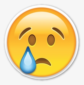 Cry Choro Tumblr Emotion Emoji Iphone - Trauriger Smiley Whatsapp Png, Transparent Png, Free Download