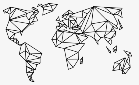 #map #maps #travel #travelling #travels #geometric - World Map Geometric Png, Transparent Png, Free Download