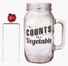 Bloody Mary Mason Jar With Tomato Skewer - Jar Of Text, HD Png Download, Free Download
