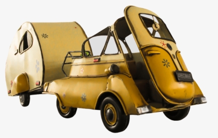 Vintage Small Car With Camper - Nostalgie Auto, HD Png Download, Free Download