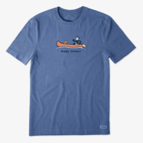 Men"s Happy Camper Canoe Vintage Crusher Tee - Mens Life Is Good Shirts, HD Png Download, Free Download
