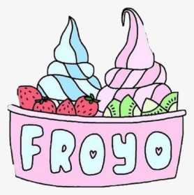 #froyo #yogurt #food #yummy #icecream #tumblr #pastel - Overlay Food, HD Png Download, Free Download