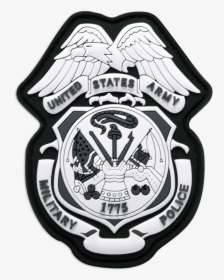 Transparent Police Badge Clipart Black And White - Army Mp Badge Patch, HD Png Download, Free Download