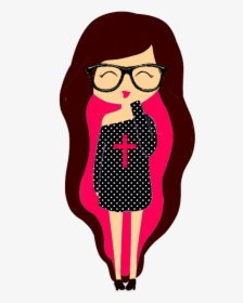 Drawing, Hipster, And Glasses Image - Munequita Hipster Png, Transparent Png, Free Download