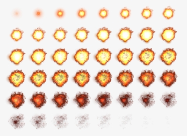 Drawn Explosions Sprite - Transparent Explosion Sprite Sheet, HD Png Download, Free Download