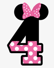 Number Clipart Minnie Mouse Minnie Mouse No 4- - Minnie Mouse No 4, HD Png Download, Free Download