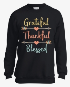 Grateful Thankful Blessed Shirt Thanksgiving Youth - Long-sleeved T-shirt, HD Png Download, Free Download