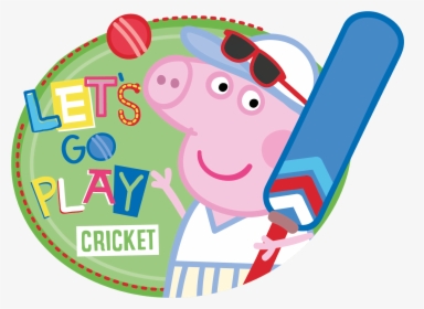 Peppa Lets Go To Play Cricket, HD Png Download, Free Download