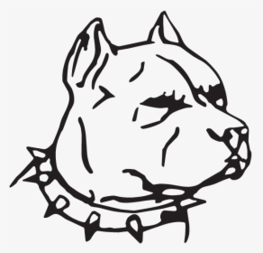 Easy Pitbull Face Drawings , Png Download - Pitbull Line Drawing