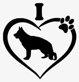 Transparent German Shepherd Silhouette Png - Bernese Mountain Dog Love, Png Download, Free Download