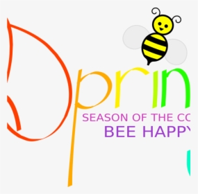 Happy Spring Clipart Free Happy Spring Cliparts Download - Honeybee, HD Png Download, Free Download