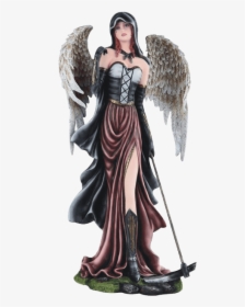 Dark Angel With Scythe Statue - Figurine, HD Png Download, Free Download