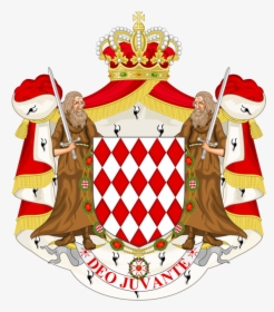 Great Coat Of Arms Of The House Of Grimaldi Of Monaco - Monaco Coat Of Arms, HD Png Download, Free Download