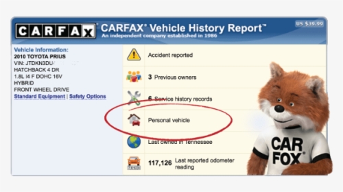 Type Of Ownership - Carfax 1 Owner, HD Png Download, Free Download