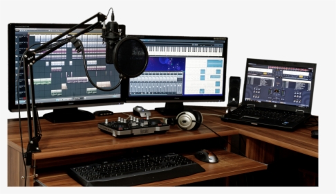 Audio Business Computer Connection - Music Studio Background Png, Transparent Png, Free Download