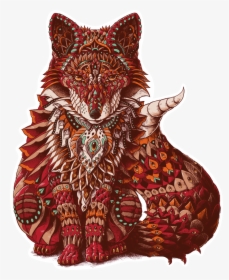 Red Fox Sticker - Illustration, HD Png Download, Free Download